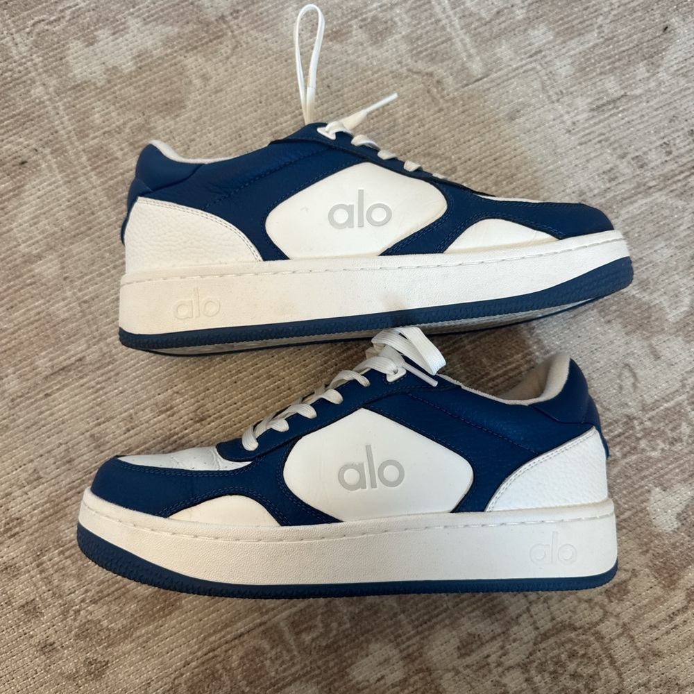 Alo Blue and White Sneakers